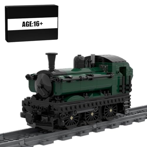 MasterBrickPlay Technik Zug Bausteine, 418 Teile Klemmbausteine Britische GWR-5700 Modell Bauspielzeug, Technik City Güterzug Bausatz, Zug Eisenbahn Geschenk für Erwachsene von MasterBrickPlay