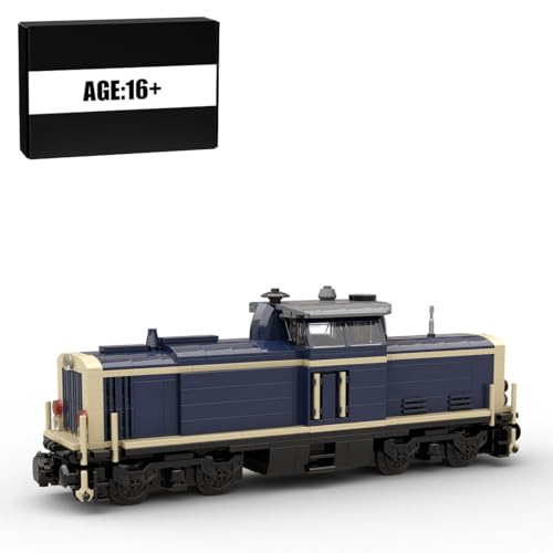 MasterBrickPlay Technik Zug Bausteine, 635 Teile Klemmbausteine Deutscher Güterzug Modell Bauspielzeug, Technik City Güterzug Bausatz, Zug Eisenbahn Geschenk für Erwachsene von MasterBrickPlay