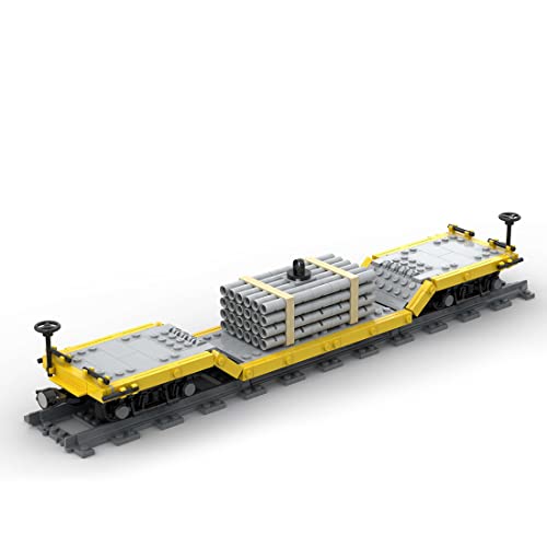 MasterBrickPlay Technik Zug Klemmbausteine Set, MOC-46691 Zuganhänger, 532+ Lokomotive Set Eisenbahn Bauspielzeug Train Modell Bauset, Kreative Geschenke für Erwachsene von MasterBrickPlay