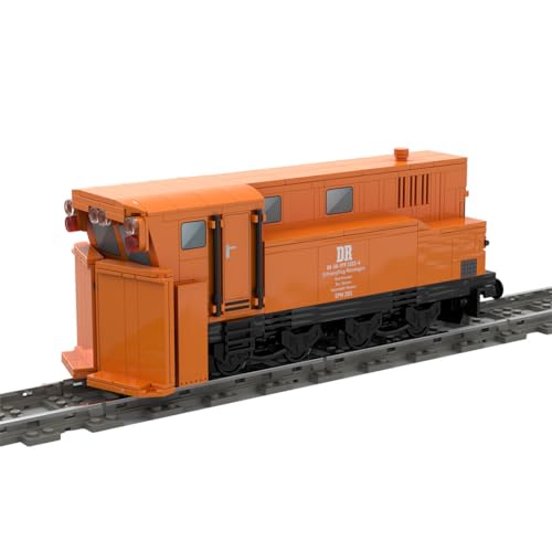 MasterBrickPlay Train Klemmbausteine Technik, 626 Teile Schneepflug Lokomotive Set Modell Bauspielzeug, Technik City Güterzug Bausatz, Zug Eisenbahn Geschenk für Erwachsene von MasterBrickPlay