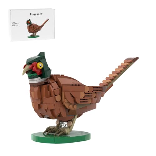 MasterBrickPlay Vogel Kleine Bausteine, MOC-183592 Fisant Vogel Bausatz Baustein Set, Tier Themen Kollektion Bausteinspielzeug, niedliche Wohnkultur (379PCS) von MasterBrickPlay