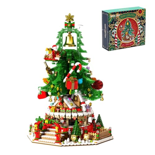 MasterBrickPlay Weihnachtsserie Architektur Bausatz, Weihnachten Spieluhr Klemmbausteine Bausteine Modell, MOC Weihnachten Building Blocks DIY Weihnachten Spielzeug (2963 Teile) von MasterBrickPlay