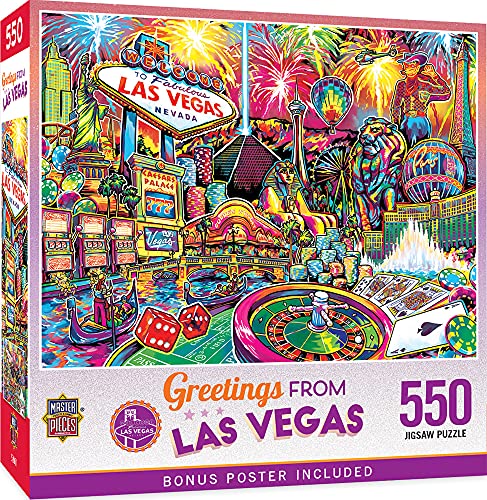 Greetings From Las Vegas 550 Teile Puzzle + Bonus-Poster (MPC) von MasterPieces