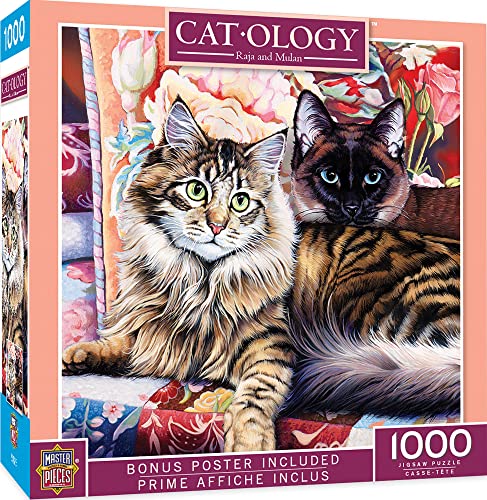 Master Pieces Puzzle 1000 Teile - Cat-Ology - Raja and Mulan von MasterPieces