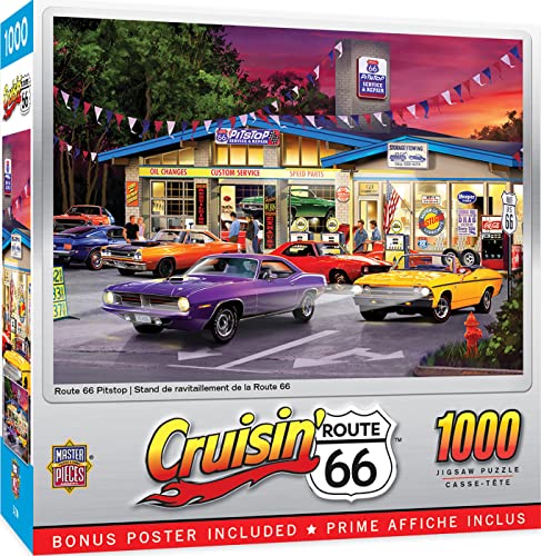 MasterPieces Cruisin' - Route 66 Pitstop Puzzle 1000 Teile von MasterPieces