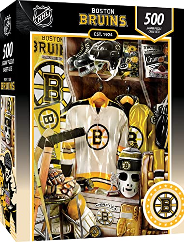 MasterPieces Game Day Puzzle für Erwachsene, 500 Teile, NHL Boston Bruins Umkleideraum, 38,1 x 53,3 cm MasterPieces Game Day Puzzle für Erwachsene, 500 Teile, NHL Boston Bruins Umkleideraum, 38,1 x 53,3 cm von MasterPieces