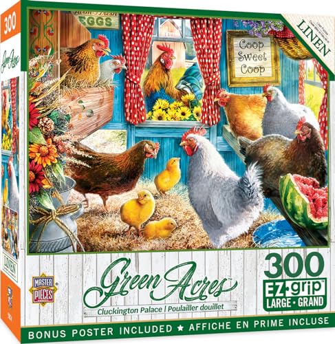 MasterPieces Green Acres – Cluckington Palace 300 Teile EZ Grip Puzzle von MasterPieces