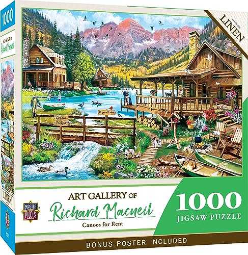 MasterPieces Puzzle mit 1000 Teilen für Erwachsene, Familie oder Jugendliche – Kanus zum Mieten – 48,9 x 67,9 cm von MasterPieces