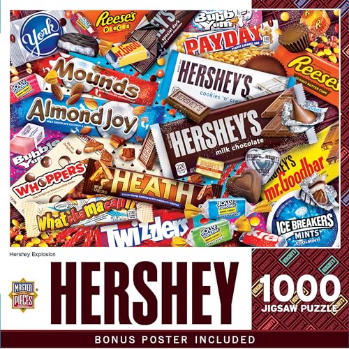 MasterPieces Puzzle mit 1000 Teilen für Erwachsene und Familie, Hershey's Explosion, 48,9 x 67,9 cm von MasterPieces