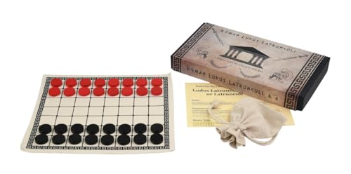 Masters Ludus Latrunculi Game - Roman Ludus Board Game - Cloth Board and Wooden Pieces - 2 Player Historical Board Game von Masters Traditional Games