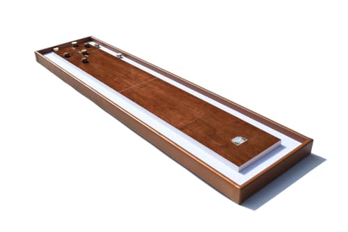 Masters Table Shuffleboard - Walnut with Cognac Rim von Masters Traditional Games