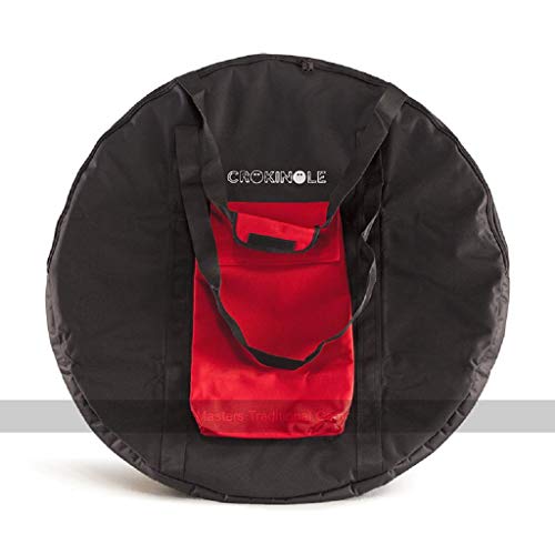 Masters Traditional Games Bag for Round Crokinole Board - Zip up Carry case with a Front Pouch for Storing Accessories von Masters Traditional Games