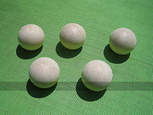 Masters Traditional Games Set of 10 Extra-Light Coconut Shy Balls (Birch, Approx 30g Each, Approx. 2 inch, 50mm diam) von Masters Traditional Games