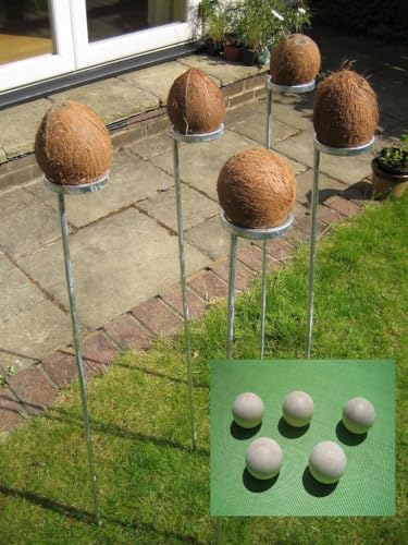 Masters Traditional Games Standard Coconut Shy Bundle. 5 Coconut Shy Posts and 15 Wooden Balls Masters Traditional Games Standard Coconut Shy Bundle. 5 Coconut Shy Posts and 15 Wooden Balls von Masters Traditional Games