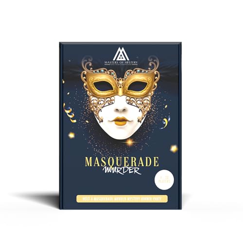 Wiederspielbares Maskerade Mord Mystery Dinner Partyspiel für bis zu 20 Erwachsene - Veranstalten Sie Ihre eigene Dinnerparty Spieleabend - Maskerade Venezianischer Karneval Thema Medium Englisch 4-20 von Masters of Mystery