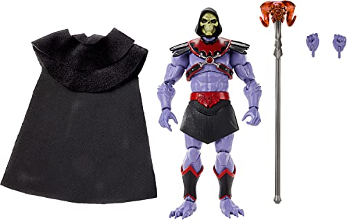 MASTERS OF THE UNIVERSE Masterverse Skeletor - bewegliche, 18 cm große Actionfigur mit Cape und Accessoires, für Sammler und Fans, HLB52 von Masters of the Universe