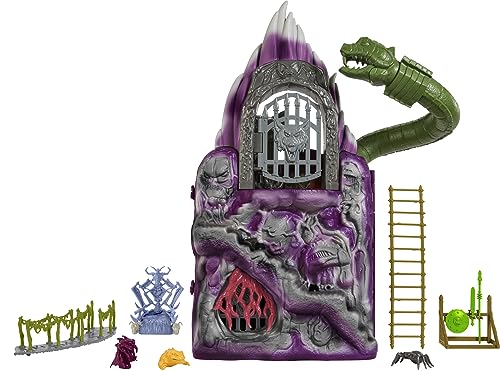 MOTU Origins Snake Mountain - Spielset mit authentischem Design und vielen Features inklusive Käfig, Kerker, Thron von Skeletor, Säurepool und Fluchttunnel, HPG41 von Masters of the Universe