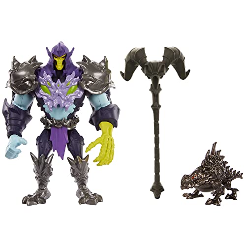 MOTU Savage Eternia Skeletor Actionfigur - Bewegliche Gelenke und Angriffsfunktion mit Federmechanismus, tolles Geschenk für Fans ab 4 Jahren, HLF52 von Masters of the Universe