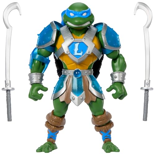 Masters of the Universe Origins Turtles of Grayskull Leonardo Reptile Wars Bewegliche Actionfigur, Teenage Mutant Ninja und MOTU Crossover Helden-Spielzeug Leo, JBN03 von Masters of the Universe