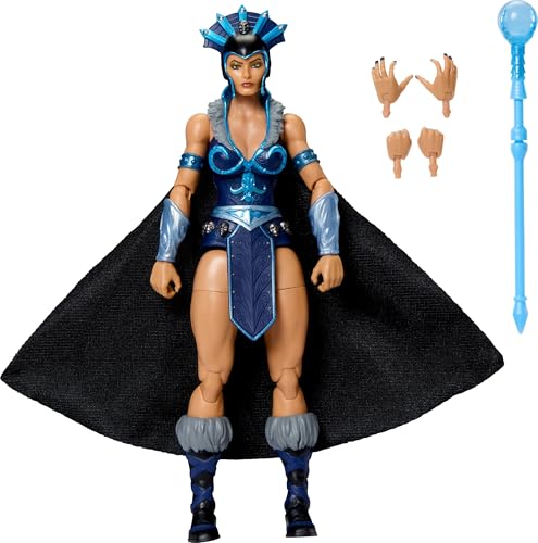 Masters of the Universe Masterverse Actionfigur ca. 18 cm groß, New Eternia Evil-Lyn, MOTU Spielzeugschurkin, Zauberin, 30 Bewegungspunkte, Stab mit Kristallkugel, JBP77 von Masters of the Universe