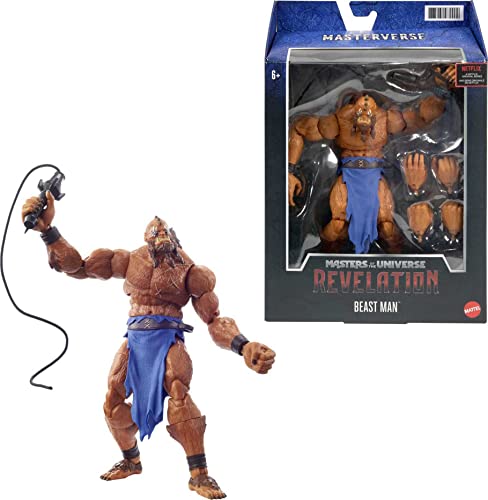 Masters of the Universe GYV16 - Masterverse Revelation Beast Man Actionfigur, ca. 18 cm groß, Figuren zum Spielen und Sammeln, Spielzeug ab 6 Jahren von Masters of the Universe