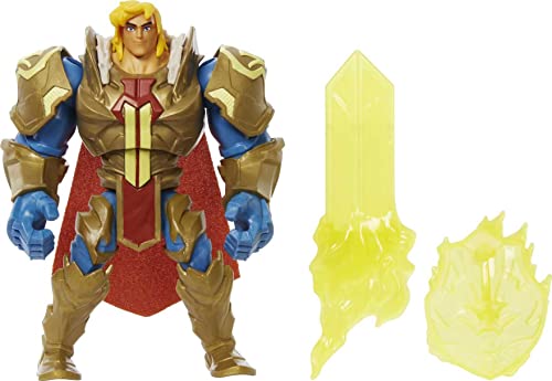 Masters of the Universe HDY37 - He-Man Action-Figur in Grayskull-Rüstung mit Power Attack Move & 2 Zubehörteilen, inspiriert von MOTU Netflix Zeichentrickserie, Sammelspielzeug für Kinder ab 4 Jahren von Masters of the Universe