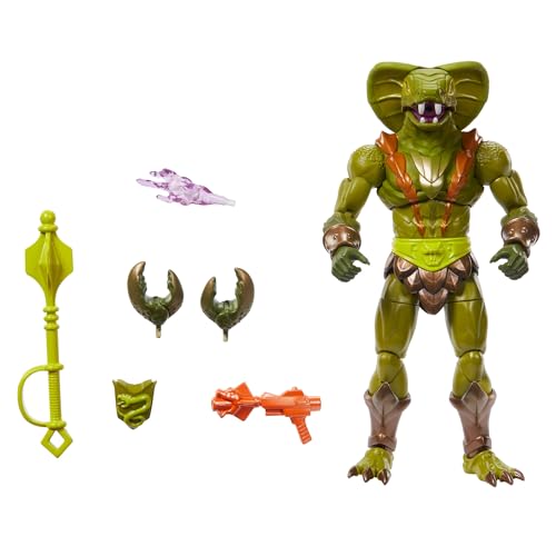 Masters of the Universe Masterverse Actionfigur, New Eternia Kobra Khan, ca. 18 cm großes Motu-Spielzeug 30 Bewegungspunkte, Camo Khan Alt Look mit Zubehör, JBP86 Masters of the Universe Masterverse Actionfigur, New Eternia Kobra Khan, ca. 18 cm großes Motu-Spielzeug 30 Bewegungspunkte, Camo Khan Alt Look mit Zubehör, JBP86 von Masters of the Universe
