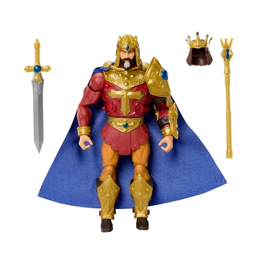 Masters of the Universe Masterverse Actionfigur ca. 18 cm, New Eternia König Randor, MOTU Spielzeugheld von Eternia, Umhang und Rüstung, 30 Bewegungspunkte, JBP79 von Masters of the Universe