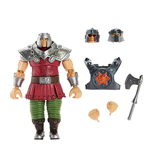 MASTERS OF THE UNIVERSE Masterverse Ram Man Actionfigur - 30 Bewegungspunkte, abnehmbarer Brustpanzer, 3 Köpfe, 2 Handsets, Kampfaxt, für Kinder ab 6 Jahren, HLB57 von Masters of the Universe