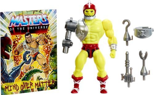 Masters of the Universe Origins Actionfigur, Trap Jaw Sammelfigur, MOTU übler, bewaffneter Bösewicht, 16 bewegliche Gelenke, ca. 14 cm mit Zubehörteilen, HYD23, [Mehrfarbig] von Masters of the Universe