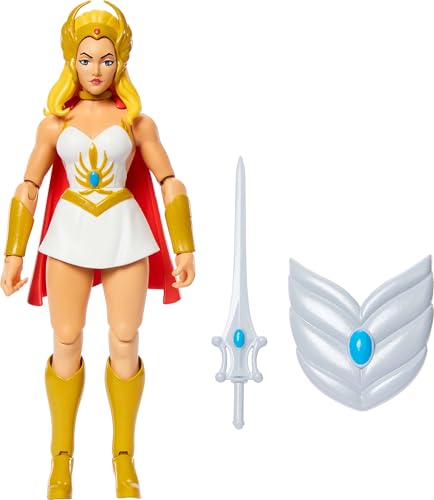 Masters of the Universe Origins Actionfigur She-Ra aus der Cartoon-Kollektion, ca. 14 cm groß, Heldin aus dem TV der 1980er, Prinzessin der Macht, detailreiches Design und Zubehör, JBM76 von Masters of the Universe