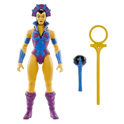 Masters of the Universe Origins-Spielzeug, Evil-Lyn-Actionfigur aus der Cartoon-Kollektion, ca. 14 cm großer MOTU-Schurke, 16 Bewegungspunkte, Zauberstab, Verwandlungsstab sowie Mini-Comic, HYD35 von Masters of the Universe