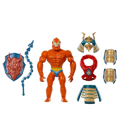 Masters of the Universe Origins Turtles of Grayskull Beast Man Actionfigur-Spielzeug, 16 Bewegungspunkte, TMNT- und MOTU-Crossover mit Zubehör, HTH11 von Masters of the Universe