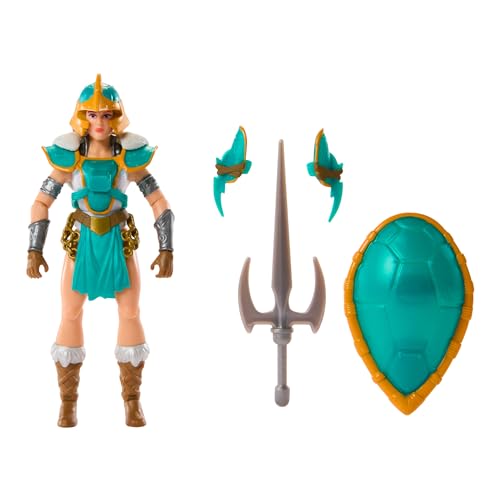 Masters of the Universe Origins Turtles of Grayskull Teela Actionfigur-Spielzeug in von Schildkröten inspirierter Rüstung, 16 Bewegungspunkte, TMNT- und Motu-Crossover, HTH15 von Masters of the Universe