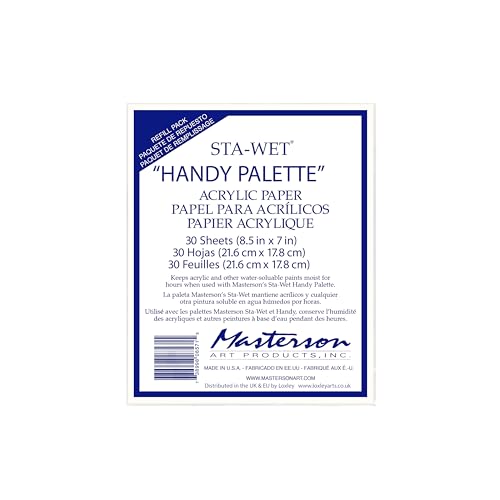 Masterson 11000003 Handy Palette Acrylpapier, Weiß, 0.5 Liters von Masterson