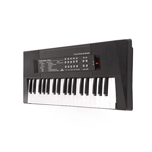 37 Taste Electric Piano -Tastatur mit Mikrofon, Aufnahmefunktion, Moderner Stil, Anfänger, 120 X 100 X 40 Mm / 4,7 X 3,9 X 1,6 Zoll, USB -Antrieb, Elektrische Kindertastatur für von Masyrt