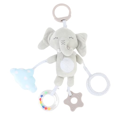 Babykrippe Hängende Rasseln Spielzeug,Tragbares Plüschhänge Kinderwagen Sensorisches Spielzeug,Cartoon Elefant Zahne Clip auf Kinderwagenspielzeug Weich für Säuglingsgrau Babykrippe Hängende Rasseln Spielzeug,Tragbares Plüschhänge Kinderwagen Sensorisches Spielzeug,Cartoon Elefant Zahne Clip auf Kinderwagenspielzeug Weich für Säuglingsgrau von Masyrt