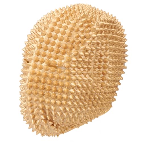 Gesichtsbedeckung mit Spikes Halloween Spikes Maske Tragbares Kostüm Cosplay Party Lustige Nieten Spikes Maske Requisiten (Gold) von Masyrt