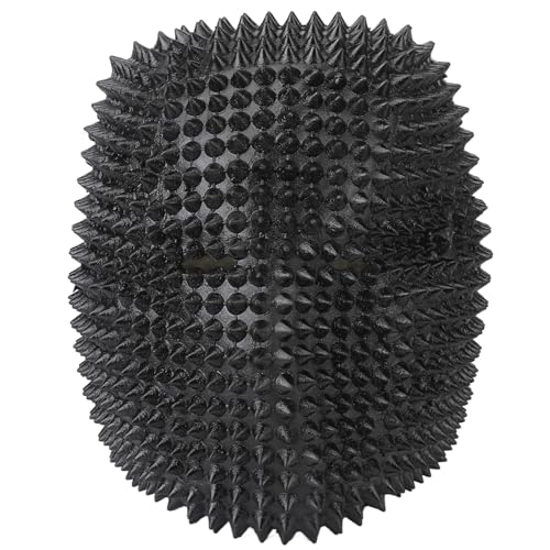 Gesichtsbedeckung mit Spikes Halloween Spikes Maske Tragbares Kostüm Cosplay Party Lustige Nieten Spikes Maske Requisiten (Schwarz) von Masyrt