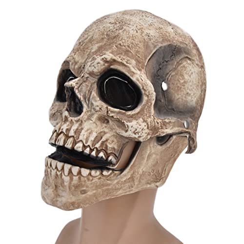 Halloween-Schädel-Maske für Weihnachten, Ostern, Neujahr, Festival, Voller Kopf, Cosplay-Party-Maske für Maskerade, Halloween, Kinder, Cosplay-Masken, Kostüm-Partygeschenke (Gelb) von Masyrt