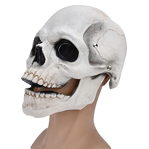 Halloween-Schädel-Maske für Weihnachten, Ostern, Neujahr, Festival, Voller Kopf, Cosplay-Party-Maske für Maskerade, Halloween, Kinder, Cosplay-Masken, Kostüm-Partygeschenke (Weiß) von Masyrt