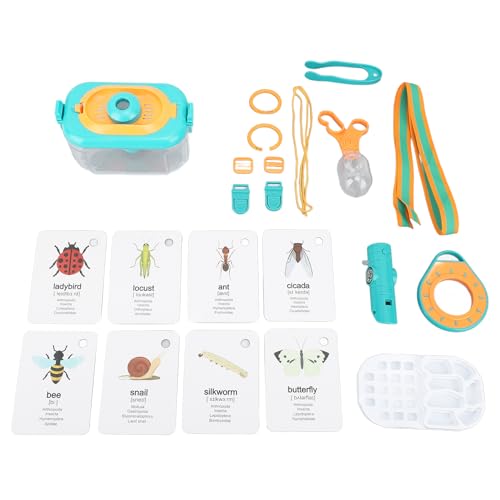 Kids Explore Kit Educational mit Box Vergrößerung Glass Taschenlampe Pinzetten Catch Clip -Käfer -Sammlung Kit für Toys Outdoor Exploration von Masyrt