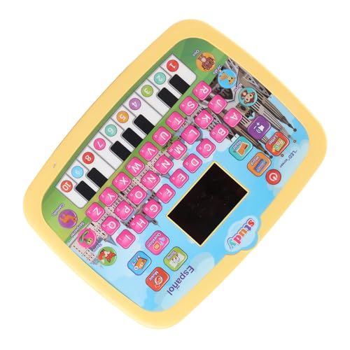 LED-Spanisch-Lern-Tablet mit Farbwechsel-Schnitts Telle, 8 Lernmodi und 3D-LED-Bildschirm, Früh Pädagogik Alphabet Wörter Zahlen Mathe Lernen Elektronisches Spanisch Lernspiel von Masyrt