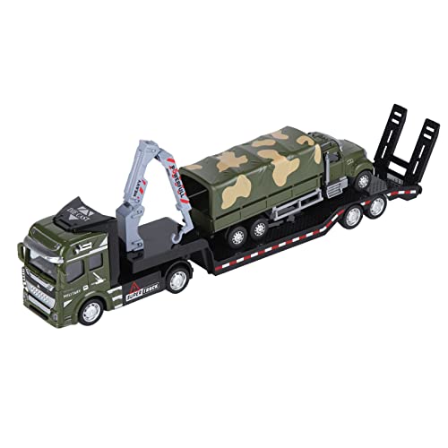 Masyrt 1:50 Alloy Tow Truck Spielzeug Zurückziehen Hochsimuliertes Anhängerfahrzeug Tolles für (Militäranhänger mit Dongfeng Wheel) von Masyrt