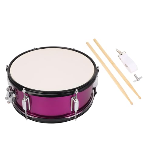 Masyrt 14x5,5 Zoll Snare Drum Edelstahl Snare Percussion Instrument mit Drumsticks Tuner Schultergurt Rosen Rot von Masyrt