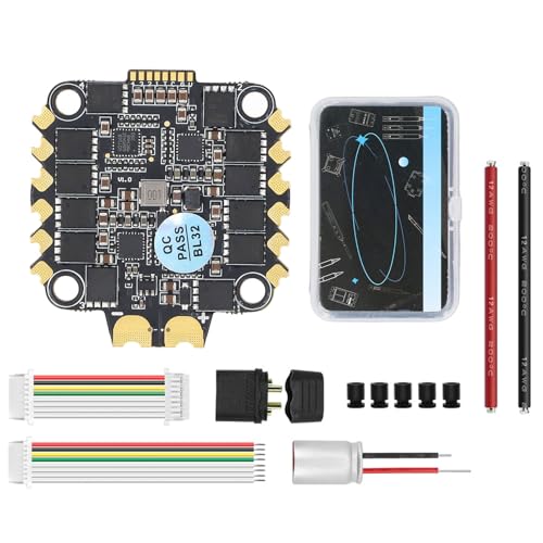 Masyrt 70A 4 in 1 FPV Racing Drone ESC Board mit Flight Controller Stack, Kompatibel mit BLHeli 32 Firmware 2 Bis 8S, Ideales Drohnenzubehör von Masyrt