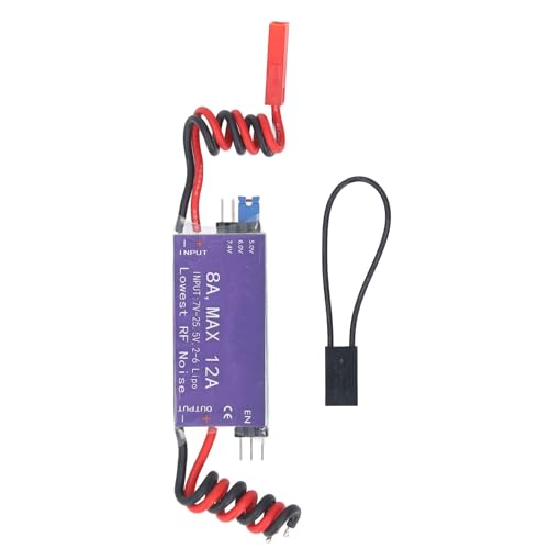 Masyrt 8A UBEC Spannungsreglermodul, 7V - 25,5V 2-6S Lipo 6-16 Zellen NI Mh Eingang, 5V 6V 7,4V Ausgang, für RC Hubschrauber - Spannungsreglerplatine von Masyrt