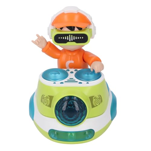 Masyrt DJ Bouncing Beat Rock Boy Dancing Toy, DJ Bouncing Toy mit Musik Blinkend Licht Universal Wheel Automatic Bewegung Roboter Spielzeugauto für Kleinkinder (Grün) von Masyrt