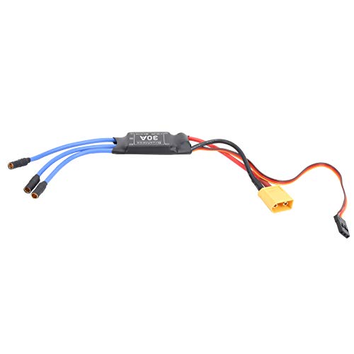 Masyrt Elektronischer Geschwindigkeitsregler ESC XT60 Brushless 30A für FPV Controller für RC Helikopter Drohne von Masyrt