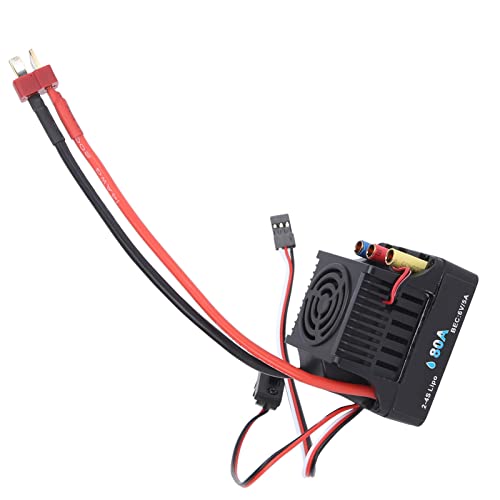 Masyrt Elektronischer Geschwindigkeitsregler wasserdicht bürstenlos RC 80A für Upgrade-Teile für RC Auto 1/8 von Masyrt